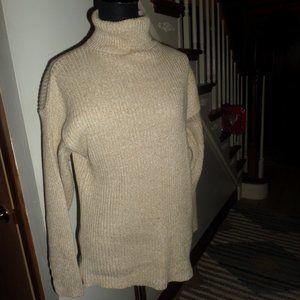 Ribbed Tan turtleneck Men's